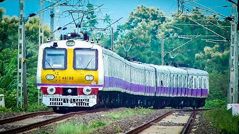 Aerodynamic Faced Katwa-Bandel EMU Train Accelerating fast after departure | Eastern Railways