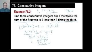 Saxon Math - Algebra 1: 3rd Edition (Lesson 76 - Consecutive Integers)