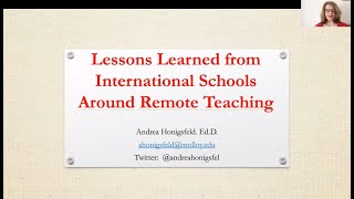 6.19.20 Dr. Andrea Honigsfeld - Lessons Learned From International Schools Around Remote CoTeaching