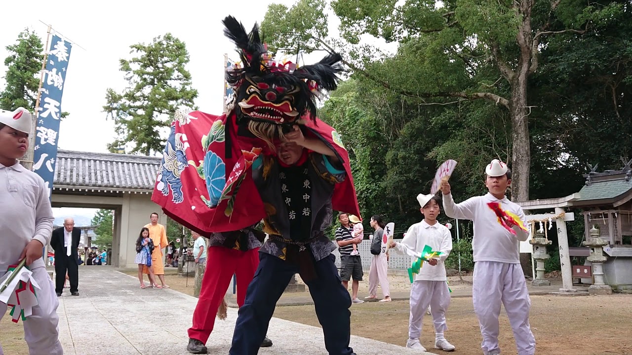 ２０１９．１０／６  香川県  三木町  天野神社  鹿伏東獅子連  秋祭り