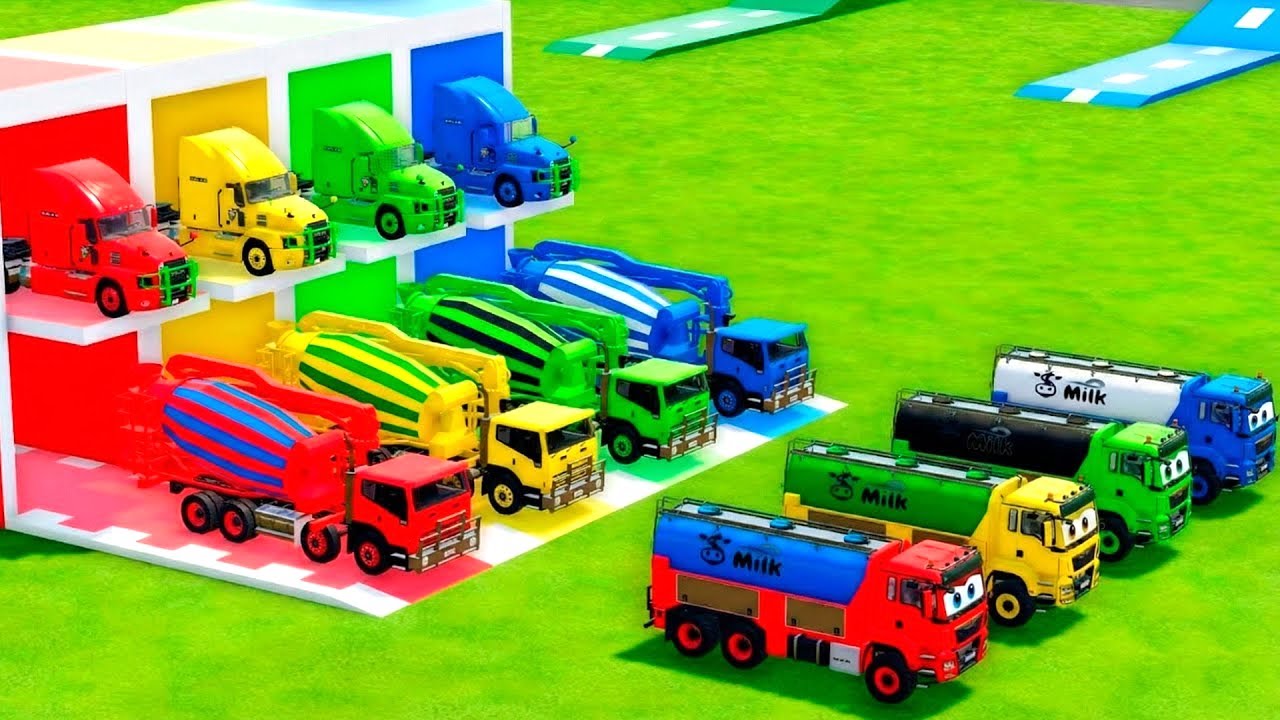 RAINBOW GARAGE 🌈 COLORFUL MIXER TRUCKS | FS22