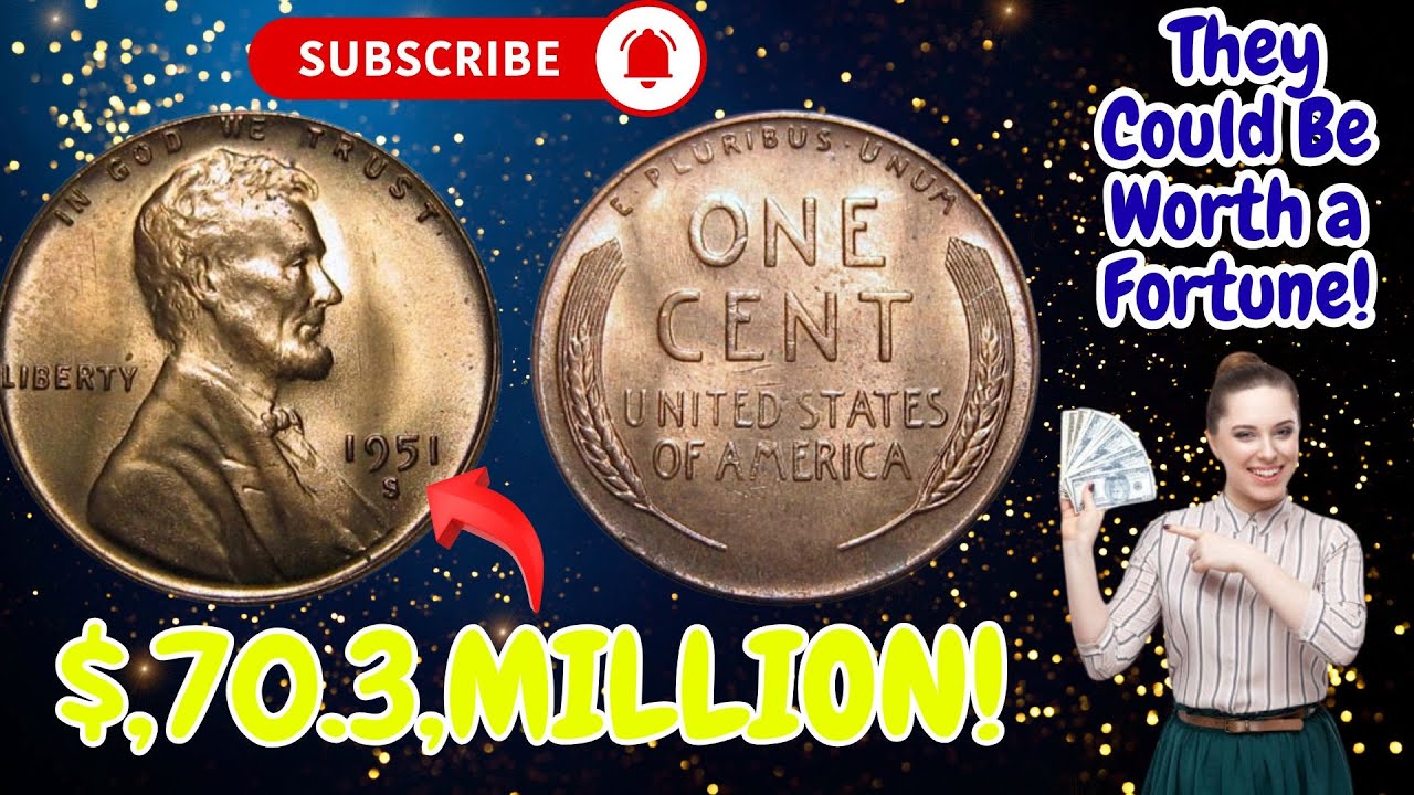 "1951-S Wheat Penny Worth$70.3 Millions Rare Errors & Hidden Value