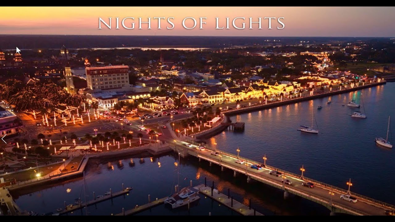 Nights of Lights in St Augustine by Drone