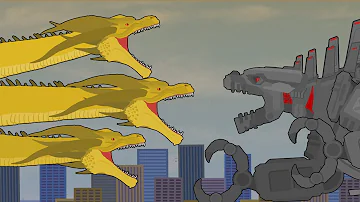 King Ghidorah vs MechaGodzilla  |  EPIC BATTLE  |  Monsterverse Animation