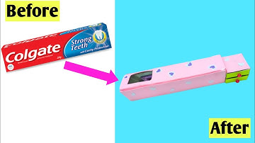 How to Make Pencil Box from Matchbox and Colgate Box|| Diy Pencil Box