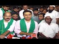 Live: BRS Working President KTR inspects grain procurement centers at the Sadasivpet market yard.