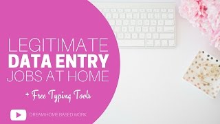 Anyone looking for a legitimate data entry job? all of these jobs are
beginners to find work from home. you can apply e...