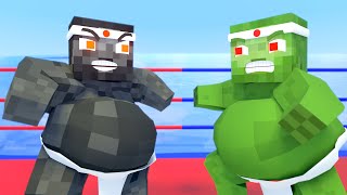 Minecraft Muscle Life | Sumo vs Sumo | Minecraft Animation | love Zomma and ZomBo