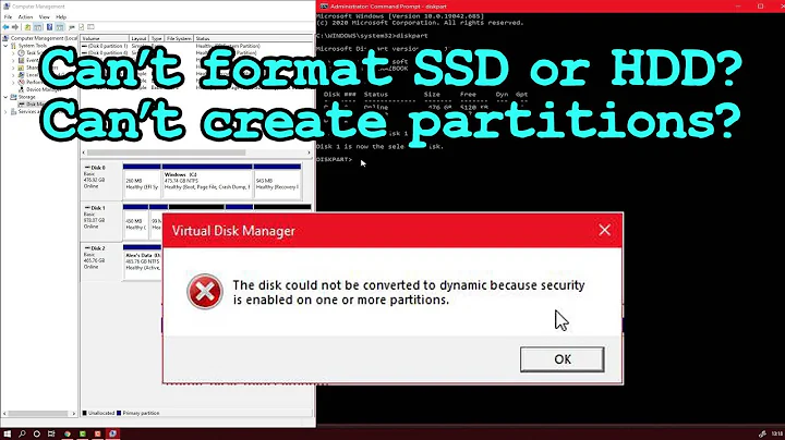 Error formatting SSD or HDD? Easy way to format disks. No software required.