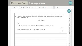 A-Level maths June 2019 Question 3 mech Paper Edexcel