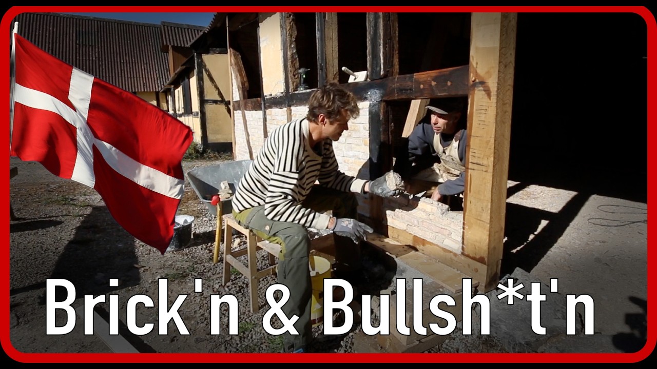 ⁣Restoring a 200 Year Old Danish Barn - Part 4 - laying down bricks and spinning yarns