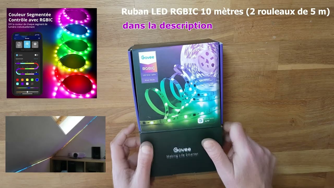 UNBOXING - INSTALLATION : Govee Ruban LED RGB EXCELLENT La