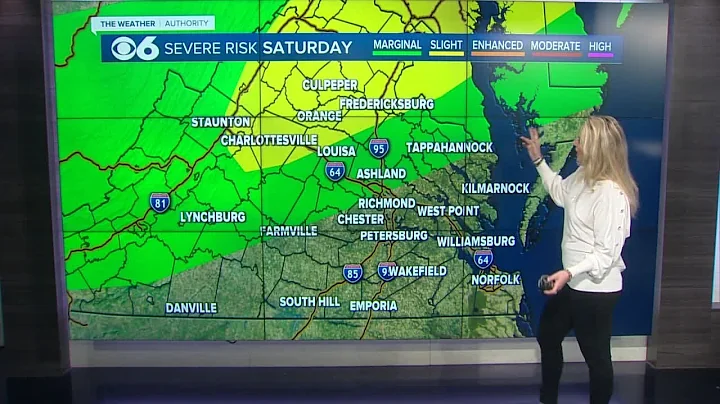 Severe weather risk for Virginia Saturday