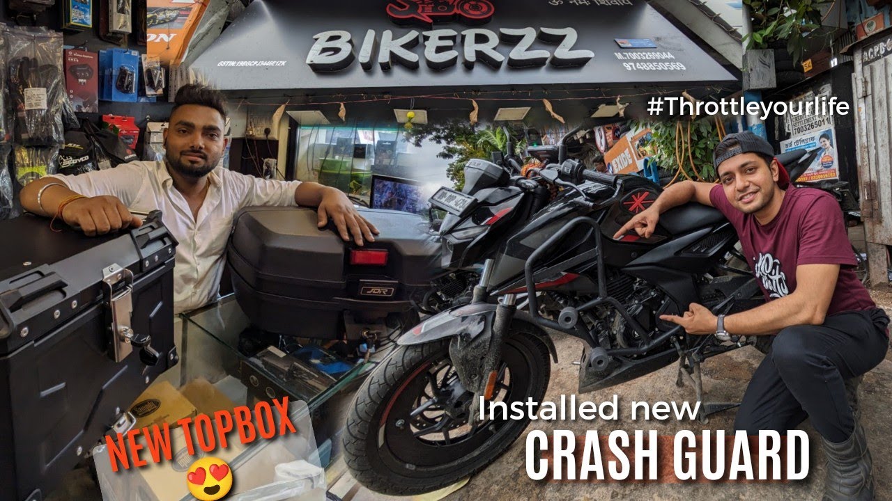 CRASH GUARD FOR PULSAR N160 , N250 || NEW TOURING TOPBOX FOR ALL ADVENTURE BIKES at KOLKATA