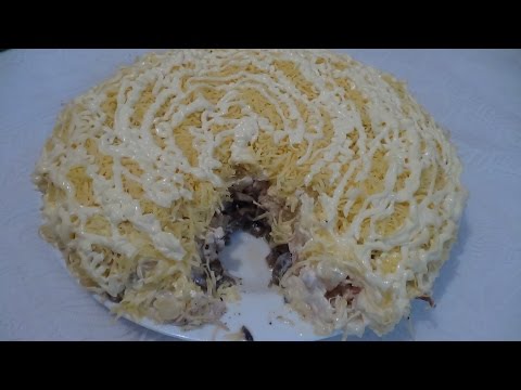 Курица с Грибами Ананасами и Сыром - Очень Вкусный Салат