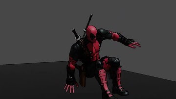 Deadpool animation with FIXAMO2 + PIXEL Shader    Blender animation