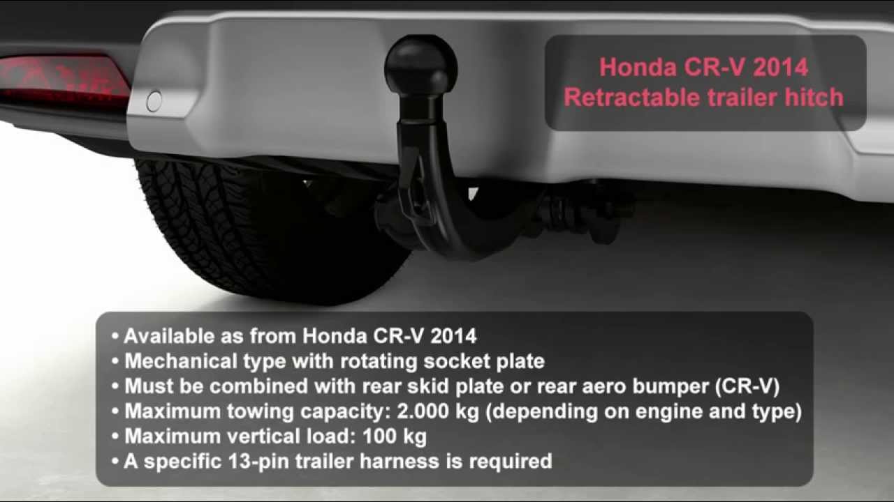 Honda Genuine Retractable trailer hitch on CR-V - YouTube