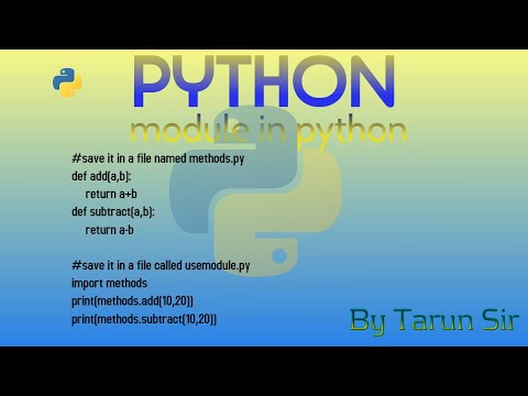 module in python - YouTube