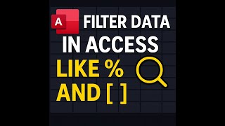 Filter Data in Access with SQL Wildcards LIKE, %, and [ ] | SQL for Beginners