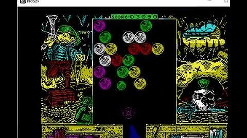 Cannon Bubble - ZX Spectrum Sinclair - NO$ZX v2.0 emulator