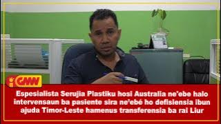 Espesialista Serujia Plastiku hosi Australia ajuda TL hamenus transferensia pasiente ba rai Liur
