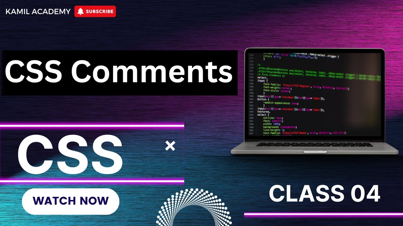 Mastering CSS Comments: A Complete Guide for Beginners | @KamilAcademy ...