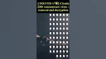 Cicada 3301 ransomware virus #shorts #trending #ransomwarevirus