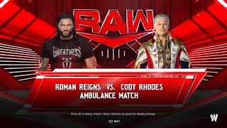 WWE2K24 My Firest Ever Gameplay_WWE2k24 Roman Reigns vs Cody rhodes