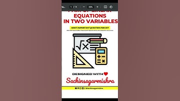 Polytechnic 2021 Entrance Exam Preparation | Linear Equation In Two Variable| | #shorts