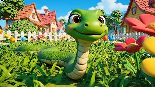 Snake Song for Kids 🐍 | Snake in Grass Slide Adventure | Nursery Rhymes &amp; Baby Songs