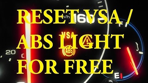 (BEST METHOD) Acura & Honda  - How to Reset ABS Light VSA Light FREE
