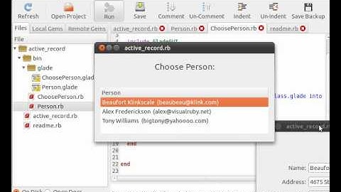 ActiveRecord GUI with Ruby Part 2
