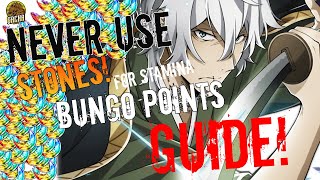 NEVER SPEND STONES ON STAMINA!!|Bungo Points & Shop Guide!|Bungo Stray Dogs Guides|