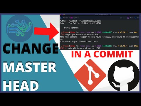 GIT AND GITHUB TUTORIAL: Change HEAD and Master in A COMMIT | Upload latest commit to github