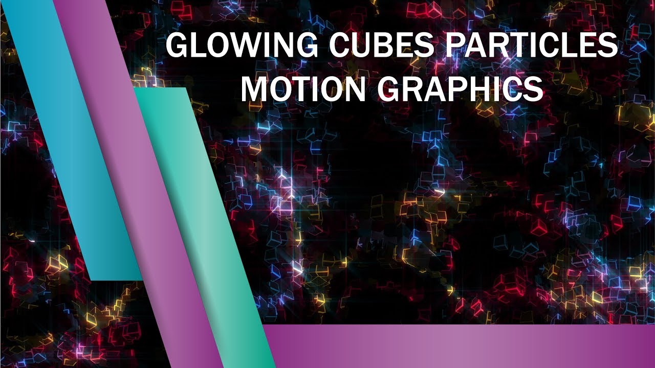 glowing cubes particles motion graphics template youtube