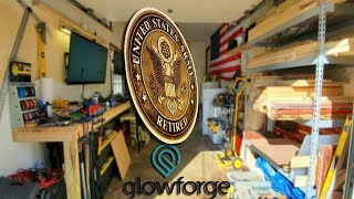 3D Laser Engraving The Official United States ARMY Seal | Glowforge