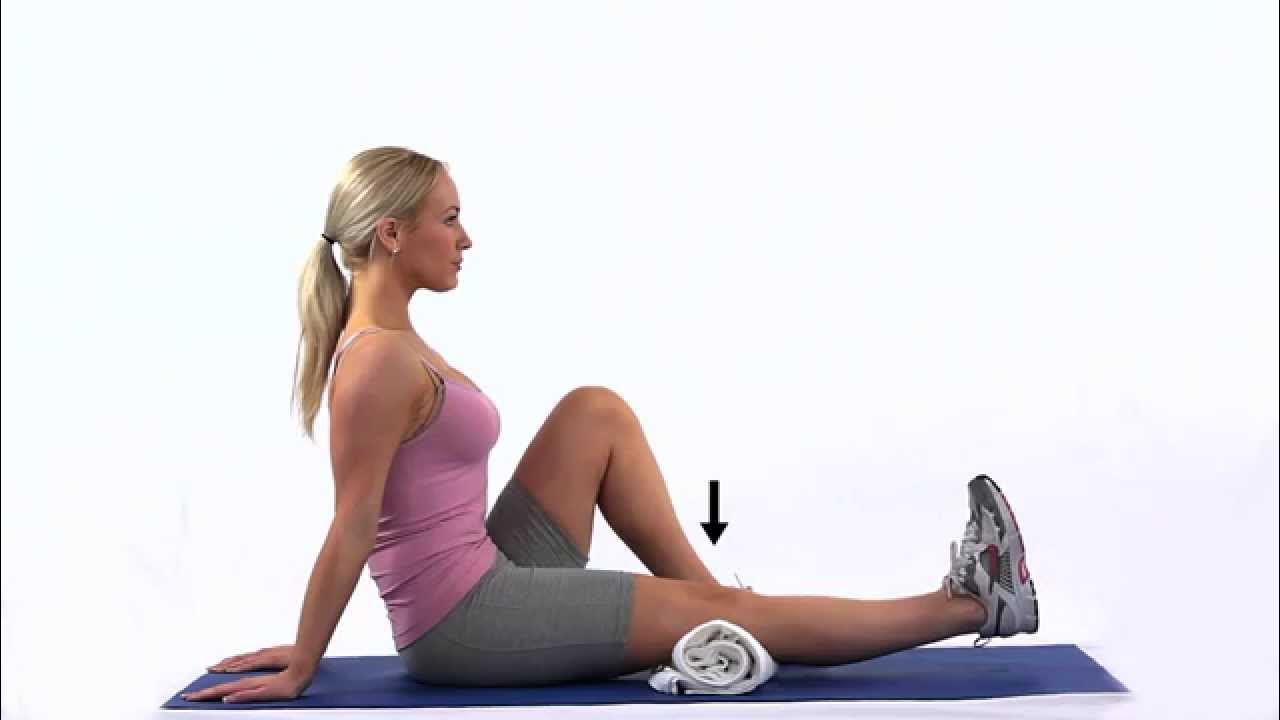 Active knee extension on towel VMO YouTube