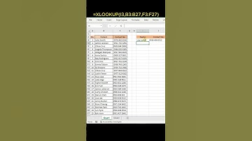 XLookup Function #excel #exceltips #excelhacks #exceltricks #fyp #foryou #foryoupage #shorts #short