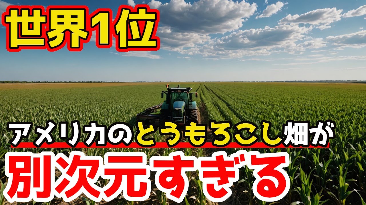 なぜアメリカは、とうもろこし生産量が圧倒的１位になれたのか？