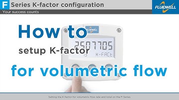 Setting the K-factor for volumetric flow rate and total on the F-Series