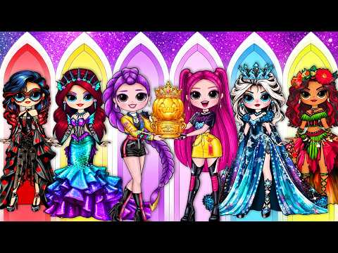 K-Pop Huntrix Rumi and Mira join Halloween Princess Contest Dress up | Paper Fashion DIY