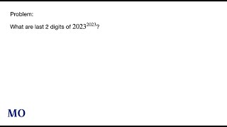 Last 2 Digits of a Large Power | Math Olympiad | Binomial Expansion | Modulo