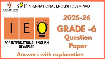 IEO - International English Olympiad | Class-6 | Question Paper 2024 | IEO Olympiad 2025-26