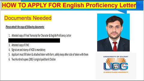 how to get English proficiency certificate from UOG complete procedure and documents needed