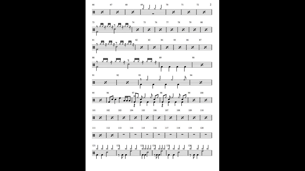 Car Radio Drum set Sheet music YouTube