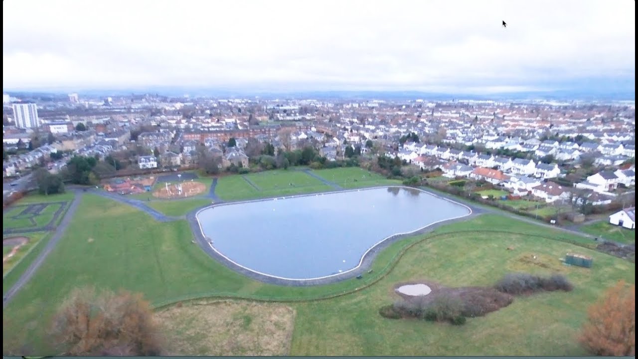 Barshaw Park, Paisley, Scotland Drone