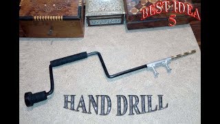 كيف تصنع مثقاب يدوي في المنزل how to make a hand drill at home