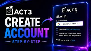 How to Create an Account in ACT 3 | Step-by-Step Tutorial