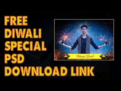 diwali special free PSD Download with link Photoshop tutorial || Diwali free Gift