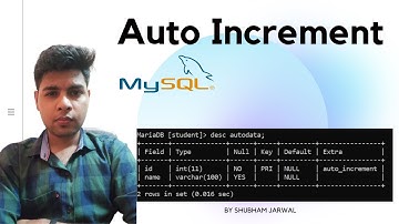 Auto Increment in MySQL in Hindi - 12 | MySQL Tutorial for beginners in hindi #sql   #autoincrement